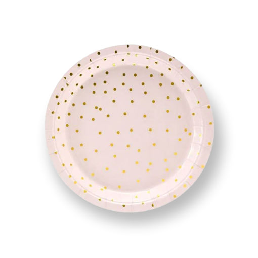 Picture of PLATES POLKA DOTS LIGHT PINK 18CM